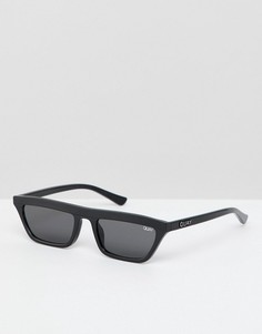 Черные солнцезащитные очки в квадратной оправе Quay Australia - Черный
