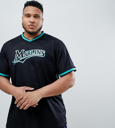 Черная сетчатая футболка New Era Florida Marlins - Черный