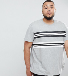 Серая футболка в полоску Burton Menswear PLUS - Серый