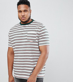 Белая футболка с полосками River Island big & tall - Белый