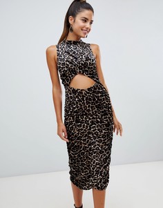 Облегающее платье с леопардовым принтом Forever Unique - Мульти