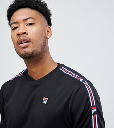 Черная футболка с лентой Fila White Line Heath - Черный