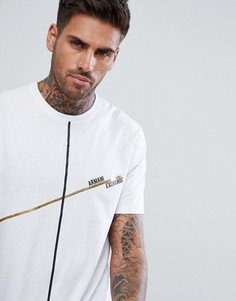 Белая футболка с полосками и логотипом Armani Exchange Me Ic - Белый