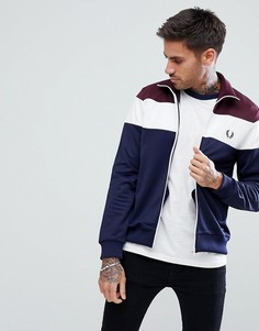 Темно-синяя спортивная куртка колор блок Fred Perry Sports Authentic - Темно-синий