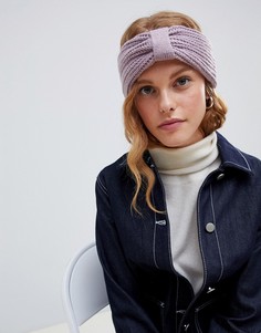 Повязка на голову из переработанного полиэстера в рубчик ASOS DESIGN - Фиолетовый