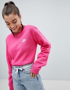 Розовый свитшот с логотипом-галочкой Nike - Розовый