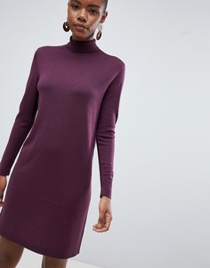 Шерстяное платье-водолазка Selected Meroni - Фиолетовый