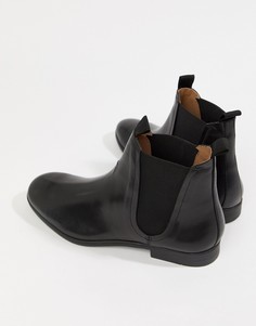 Черные кожаные ботинки челси H By Hudson Atherston - Черный