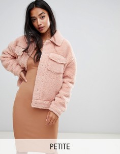 Плюшевая куртка Missguided Petite - Розовый