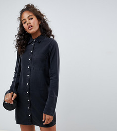 Черное джинсовое платье-рубашка с манжетами ASOS DESIGN Tall - Черный