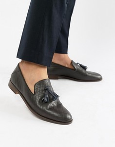 House Of Hounds Osprey tassel loafers in brown croc - Черный