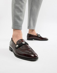 House Of Hounds Sparrow loafers in red weave - Красный