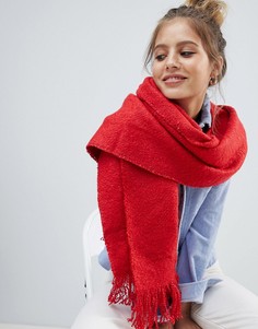 Шарф с кисточками Monki - Красный