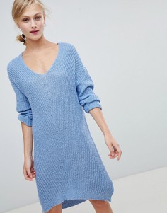 Платье-джемпер с v-образным вырезом JDY - Синий