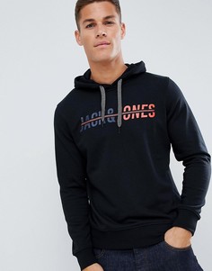 Свитшот с капюшоном и логотипом Jack and Jones - Черный