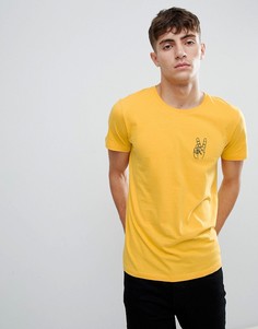 Футболка с вышивкой Esprit - Желтый