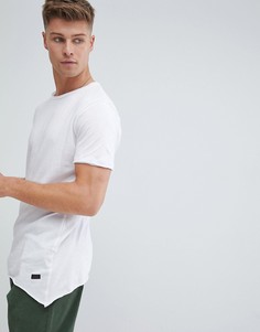 Produkt Longline T-Shirt With Raw Asymmetric Hem - Белый