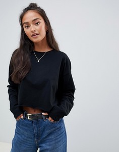 Черный свободный лонгслив ASOS DESIGN - Черный