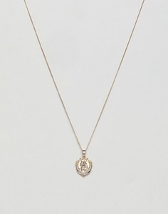 Chained & Able St Christopher mico detail medallion necklace in gold - Золотой