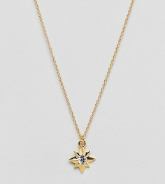 Позолоченное серебряное ожерелье с подвеской звезда ASOS DESIGN - Золотой
