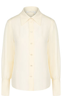 Однотонная шелковая блуза Chloé
