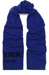 Кашемировый шарф с логотипом бренда Iceberg