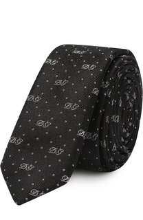 Шелковый галстук с узором Dolce & Gabbana