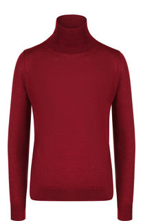 Однотонная водолазка из смеси кашемира и шелка Loro Piana