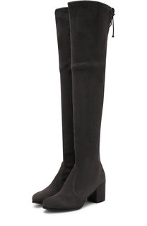 Замшевые ботфорты на устойчивом каблуке Stuart Weitzman