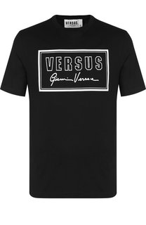 Хлопковая футболка с принтом Versus Versace
