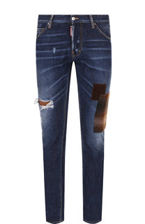 Джинсы прямого кроя с потертостями Dsquared2