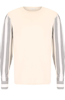 Хлопковый лонгслив с круглым вырезом Dries Van Noten