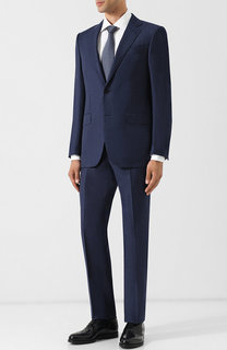 Шерстяной костюм с пиджаком на двух пуговицах Ermenegildo Zegna