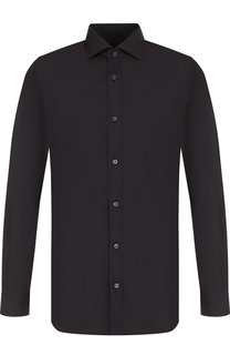 Хлопковая сорочка с воротником кент Z Zegna