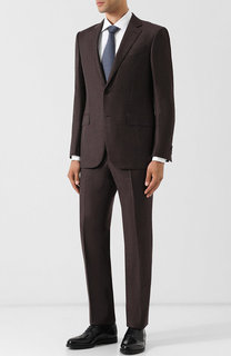 Шерстяной костюм с пиджаком на двух пуговицах Ermenegildo Zegna