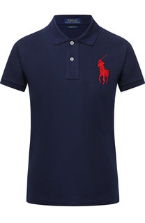 Хлопковое поло с логотипом бренда Polo Ralph Lauren