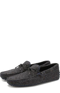 Кожаные мокасины City Gommino 122 со шнуровкой Tod’s Tods