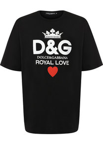 Хлопковая футболка с принтом Dolce & Gabbana