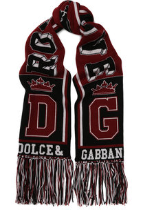 Кашемировый шарф с бахромой Dolce & Gabbana