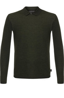 Шерстяное поло с длинными рукавами Emporio Armani