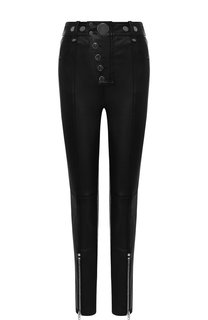 Укороченные брюки из смеси кожи и текстиля Alexander Wang
