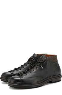 Кожаные ботинки на шнуровке Ermenegildo Zegna