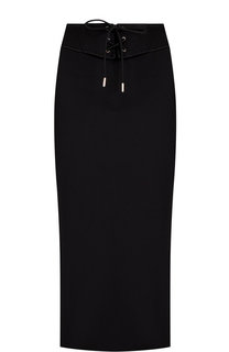 Шерстяная юбка со шнуровкой Emilio Pucci