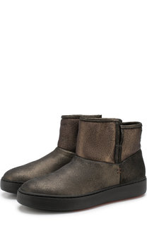 Сапоги из металлизированной кожи Santoni