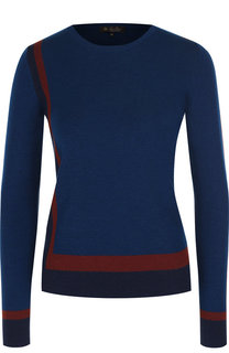 Пуловер с круглым вырезом из смеси кашемира и шелка Loro Piana