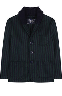 Шерстяной однобортный пиджак с шалевым воротником Il Gufo