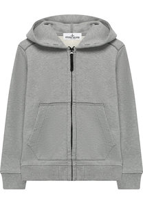 Хлопковый кардиган на молнии с капюшоном Stone Island