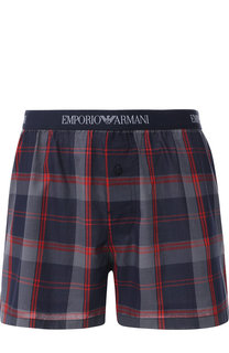 Хлопковые боксеры свободного кроя Emporio Armani