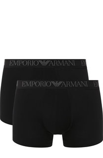 Комплект из двух хлопковых боксеров с широкой резинкой Emporio Armani