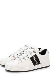 Кожаные кеды Eric на шнуровке Balmain